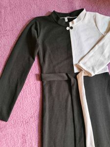 Two-Tone Midi Dress