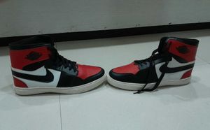 Red, Black, White High Top Sneakers
