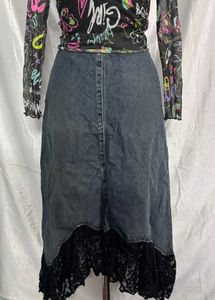 Asymmetrical Denim skirt