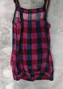 Pink Plaid Cami Top