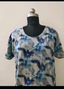 Blue Tie-Dye plus size T-Shirt