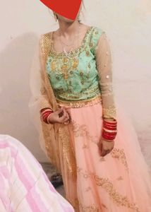 Peach Wedding Lehenga