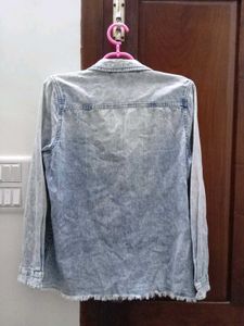 Lee Cooper Blue Denim Jacket Shirt For Women