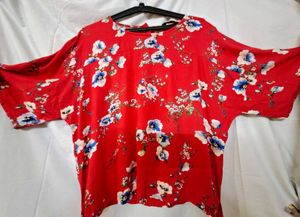 Floral Red Top