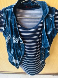 Tie-Dye Denim Vest