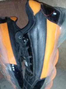 Stylish Orange &amp; Black Sneakers