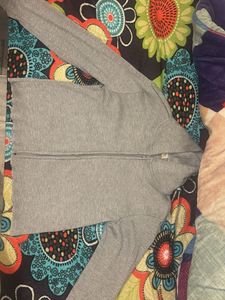 Gray Zip-Up Hoodie
