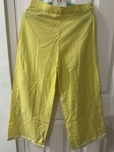 Yellow Wide Leg Pants