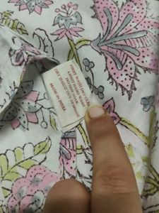 Mihika Sanganeri White Cotton Kaftan Top