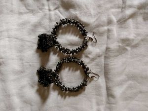 Beaded Hoop Earrings