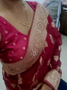 Elegant Maroon Banarasi Saree