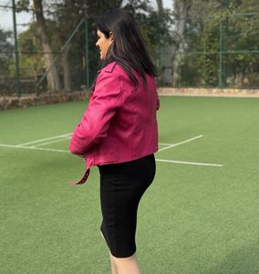 Hot Pink Faux Leather Jacket – Lefties