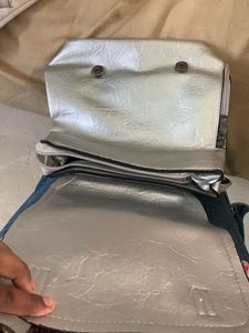 Stylish Silver Backpack