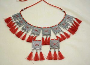 Red Tassel Jewelry Set