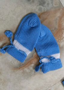 Wool Jacket Set With Cap &amp; Gloves