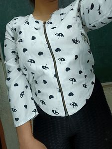 Patterned Top With Zip 2