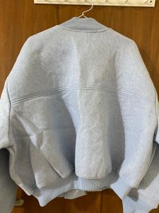 Blue Bomber Jacket- women (can be worn by size