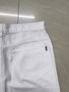 White Straight Leg Jeans