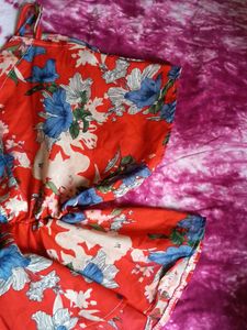 Orange Top with flowers