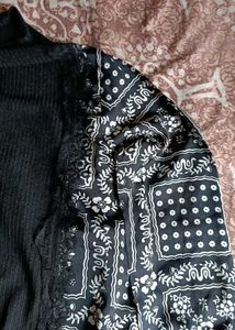 Paisley Print Bomber Top