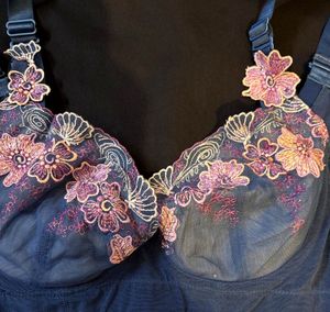 Floral Embroidered Bra
