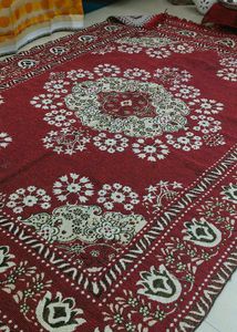 "Elegant Red Floral Carpet