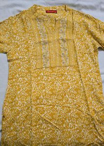 Elegant Yellow Printed Kurta