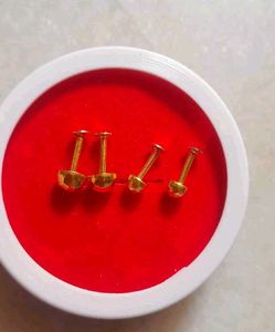Dimond Cut  Stud Earrings 2 Pair