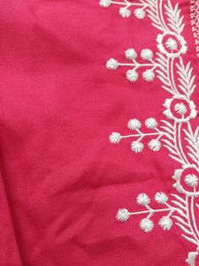 Straight Kurta Suit Set With Embroidered Yoke