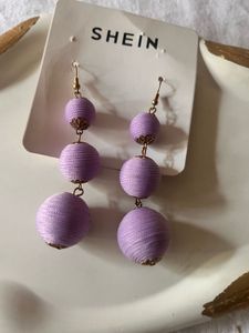 SHEIN purple Thread Wrap Ball Dangle