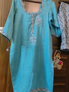 Elegant Blue winter Kurta Set