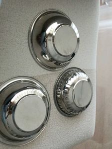 Set of 3 stainless steel pots