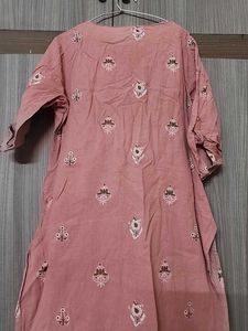Pink Cotton Kurti