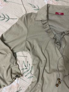 Y2K Cottagecore Beige Top