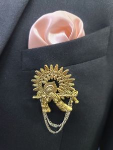 New Unused Krishna Hands And Flute Brooch