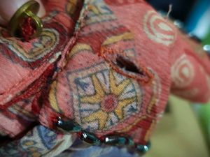 Patchwork Print Kurta With Belt