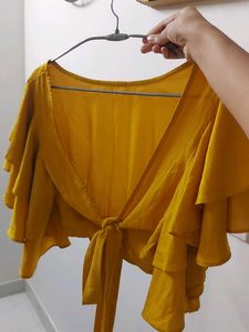 Backless Mustard Top