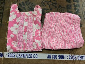 Pink Floral Kurta Set