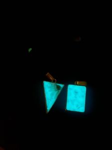 Handmade Set Of 2 Glow In The Dark Pendants
