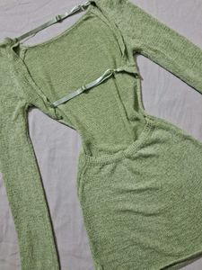 Green Long Sleeve Dress