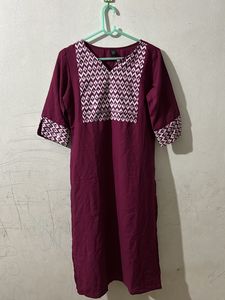 Purple Straight Kurti (women)