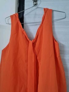 Benetton - Orange Tie-Back Tank Top