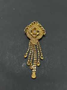 Vintage Gold Tone Rhinestone Brooch
