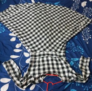Women Black And White Maternity  Long Kurta..