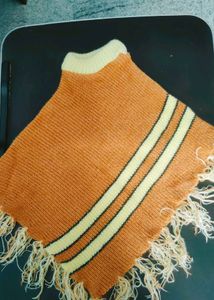 Striped Cape with Pearls