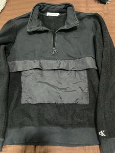 Calvin Klein Half-Zip Fleece Pullover Black Unisex