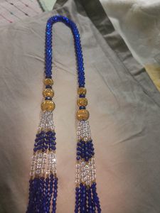 Blue Stylish Beads Stone Necklace For Casual Wear Or Sarees Nil