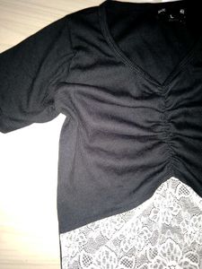 black laced top