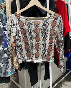 Snake Print Crop Top