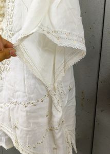 Brand New Off White Short Kaftan Kurti Top